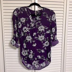 Springy purple blouse. Size small 100% rayon